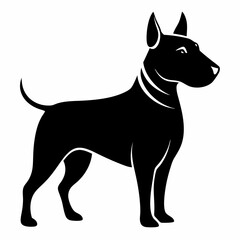 Bull Terrier Spaniel Black silhouette