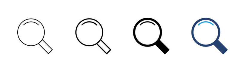 Search icon set. search magnifying glass icon