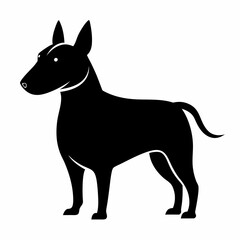 Bull Terrier Spaniel Black silhouette