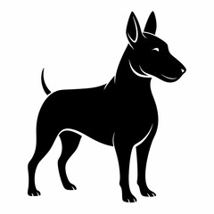 Bull Terrier Spaniel Black silhouette