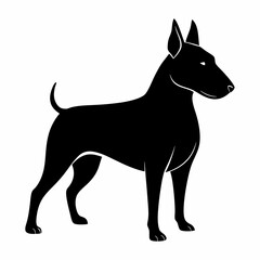 Bull Terrier Spaniel Black silhouette