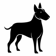 Bull Terrier Spaniel Black silhouette
