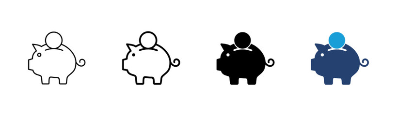 Piggy bank icon vector. piggy money icon
