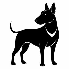 Bull Terrier Spaniel Black silhouette