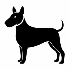 Bull Terrier Spaniel Black silhouette