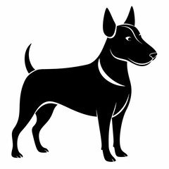 Bull Terrier Spaniel Black silhouette