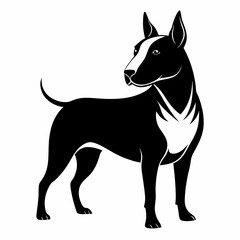 Bull Terrier Spaniel Black silhouette