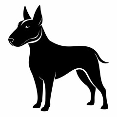Bull Terrier Spaniel Black silhouette