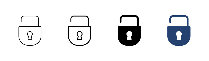 Lock icon set. Padlock icon vector. Encryption icon. Security symbol