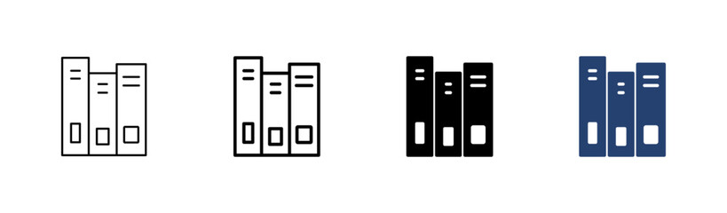 Library icon set. education icon vector