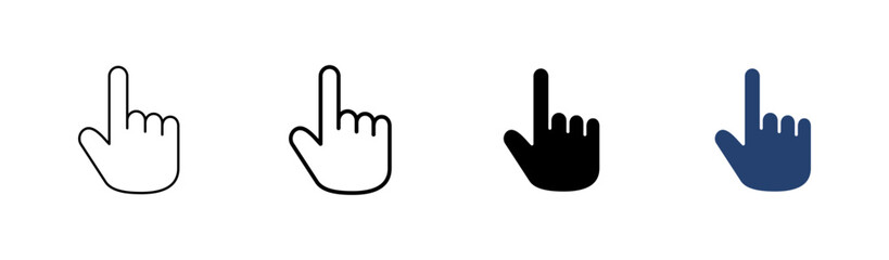 Fototapeta premium Hand icon set. hand vector icon, palm,click