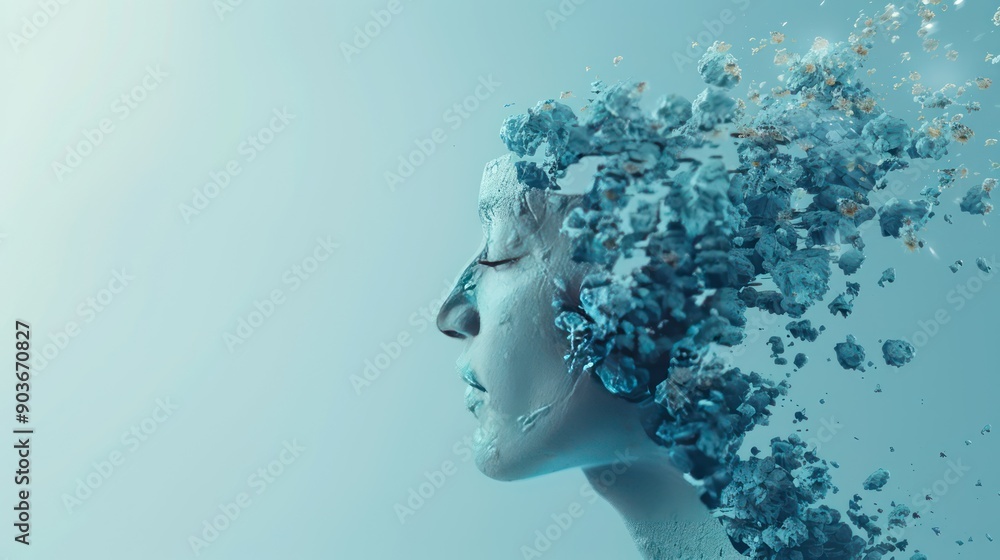 Poster conceptual visualization of ai intelligence and creativity