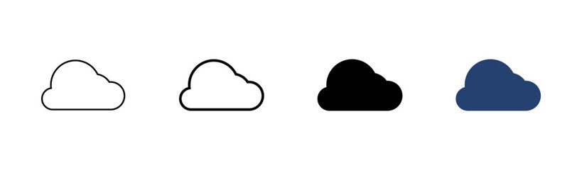 Cloud icon set. cloud vector icon