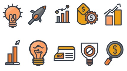 Business Icons for Growth and Innovation