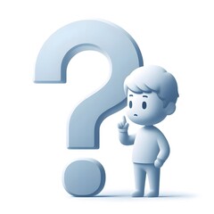 물음표,아이,꼬마,모노톤,삽화,그림