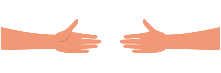 手を差し出して握手をしようとしているイラスト