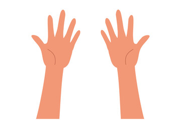 掌を上にして何かを受け取るイラスト