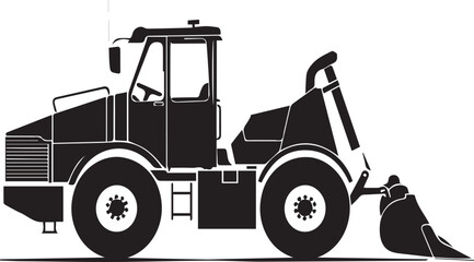 Naklejka premium Road Service Tractor Outline Silhouette Graphics Collection