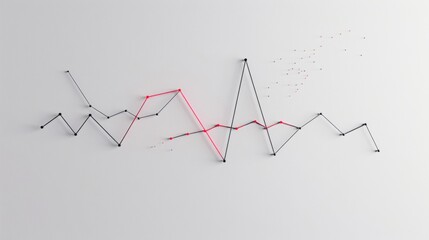 A graph with red and black lines is drawn on a white background