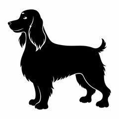 English Cocker Spaniel Black silhouette