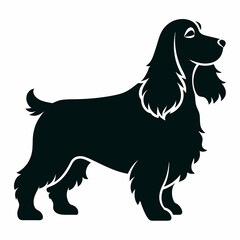 English Cocker Spaniel Black silhouette