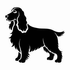 English Cocker Spaniel Black silhouette