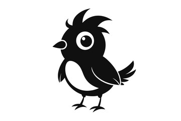 A cute bird silhouette vector O.eps