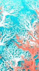 Explore the stunning design featuring vibrant coral formations against a rich blue background, showcasing nature's underwater beauty