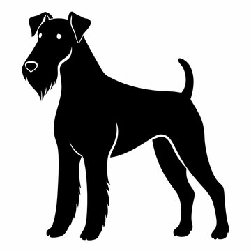 recommend clip art: Airedale Terrier Black silhouette