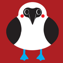 booby bird cute weird bird cartoon