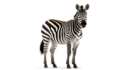 Naklejka premium zebra isolated on white