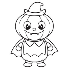 Halloween Coloring Pages for kids, Halloween Vector