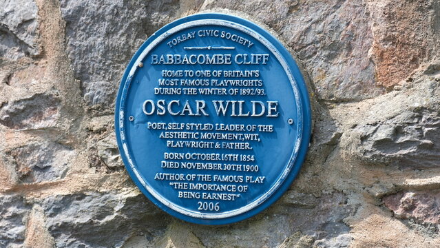 Plague for Oscar Wilde living in Babbacombe Cliff during the winter of 1892 to 1893 in Torquay, Devon, England UK taken on 19 May 2024