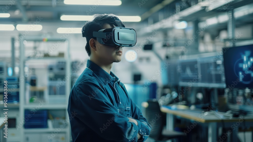 Poster virtual reality simulation in a digital manufacturing setup