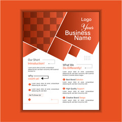 Corporate business flyer design template vector modern stylish advertising marketing brand company