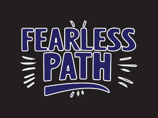 A vector design 1 : Fearless Path with splash of blue color