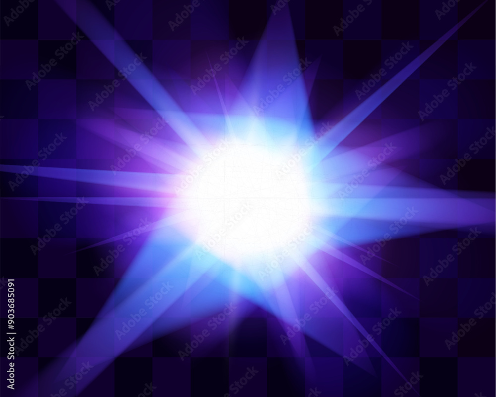 Aufkleber crystal shape light effect.animated glowing vector.