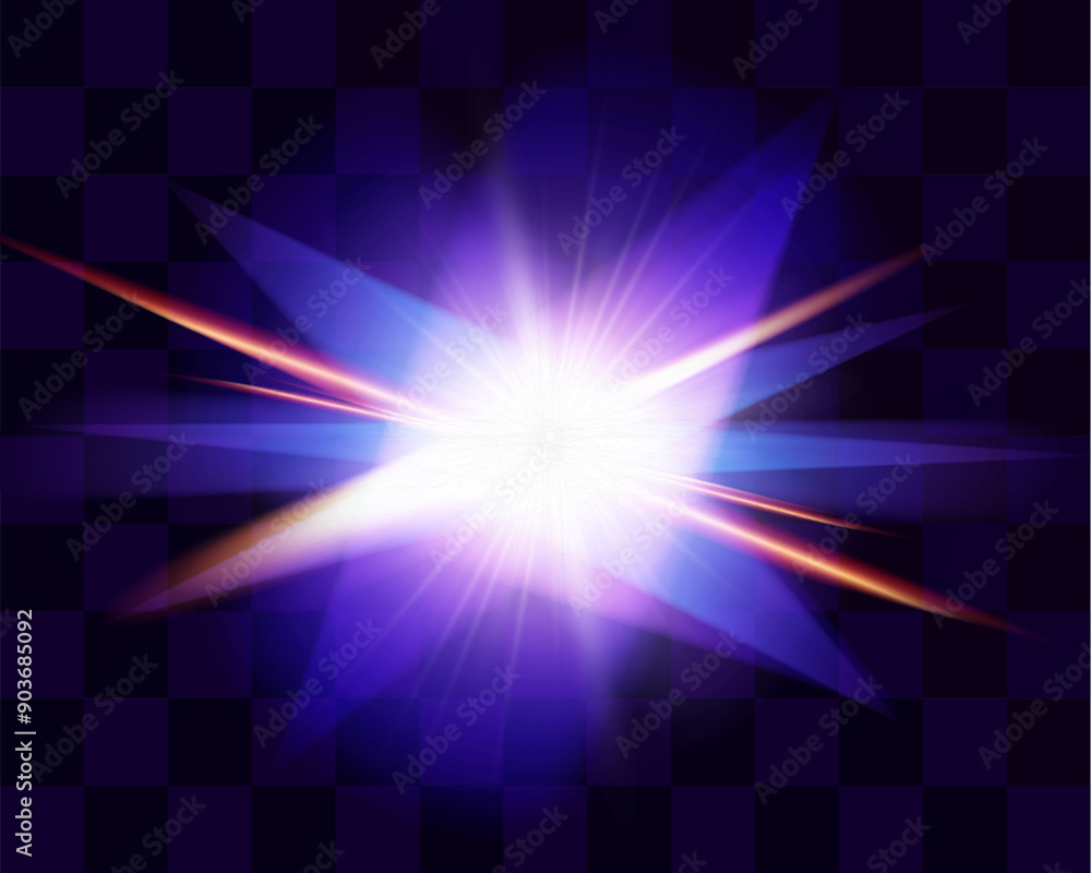 Aufkleber crystal shape light effect.animated glowing vector.