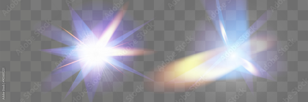 Aufkleber crystal shape light effect.animated glowing vector.
