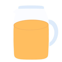 orange juice in a pitcher on a transparent background