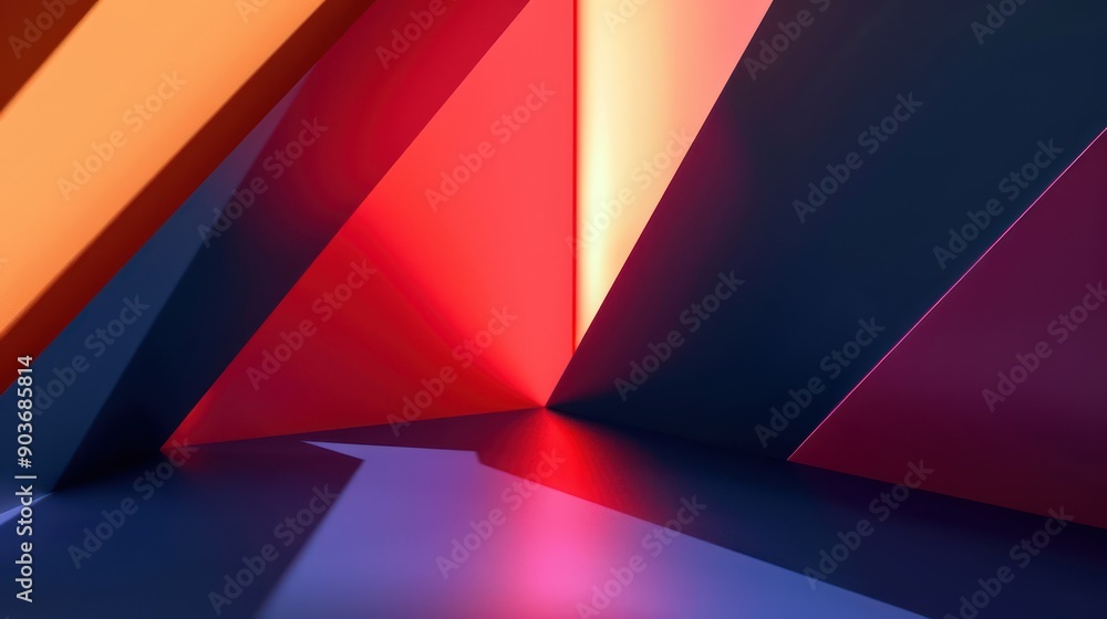 Poster an abstract background with bold, contrasting colors and sharp angles