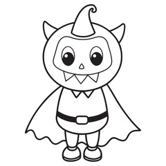 Halloween Coloring Pages for kids, Halloween Vector