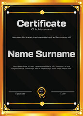 black certificate new golden design 