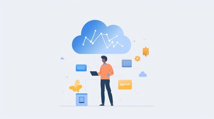 A cloud architect presenting cloud migration strategies