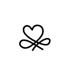 handdrawn Infinity heart symbol 