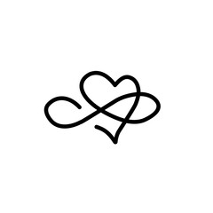 handdrawn Infinity heart symbol 
