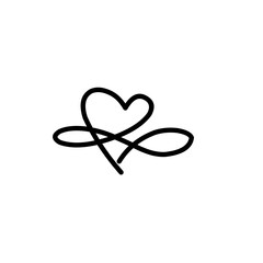 handdrawn Infinity heart symbol 
