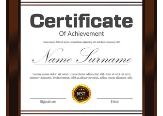 white background new trend and professional certificate design 