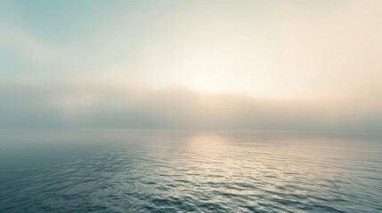 Fototapeta premium Misty Sunrise Over Water