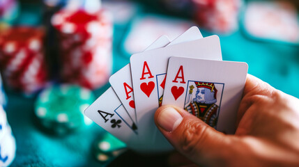 Playing Cards on the Poker Table